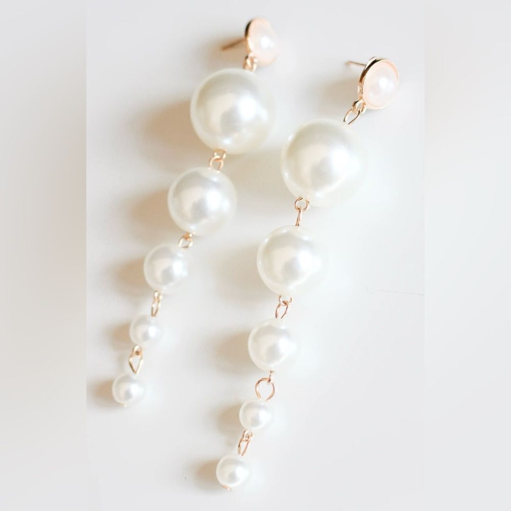 bohemian pearl drop earrings A303